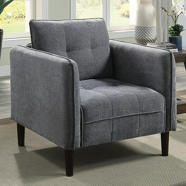 Furniture of America Lynda Stationary Chair CM6736DG-CH IMAGE 1