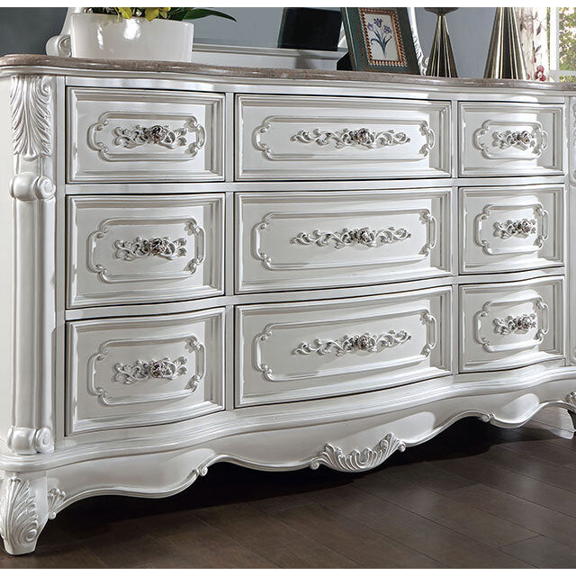 Furniture of America Rosalind 9-Drawer Dresser CM7243WH-D IMAGE 3