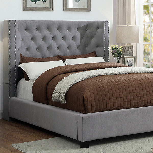 Furniture of America Carley California King Bed CM7775GY-CK-BED IMAGE 1
