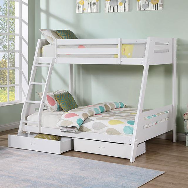 Furniture of America Kids Beds Bunk Bed FM-BK003WH-BED IMAGE 1