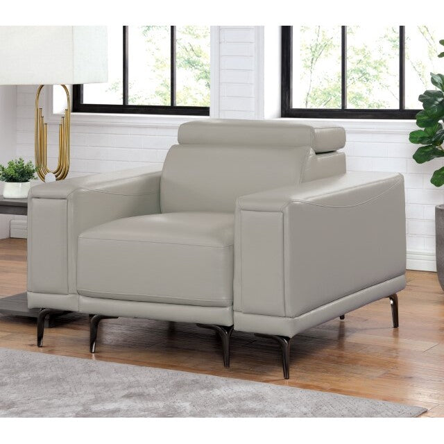 Furniture of America Brekstad Stationary Leatherette Chair FOA6476LG-CH-PK IMAGE 2