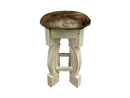 Ox Yoke Swivel Barstool W/Cowhide seat 30”